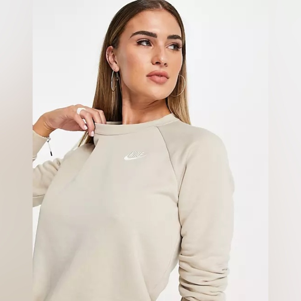 Nike Essentials Crew Neck Essentials Stone Sweats… - image 2